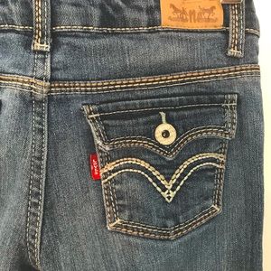Levi jeans girls 12 reg skinny with adjustable waistband 27” length